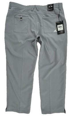 Adidas Golf Pants Mens 40x32 Gray Chino Stretch Large Back Pockets NWT 4032