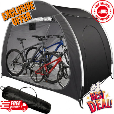 Extra breites Fahrradzelt (150 cm Breite) - passend für bis zu 3 Erwachsenenfahrräder, Weather-R