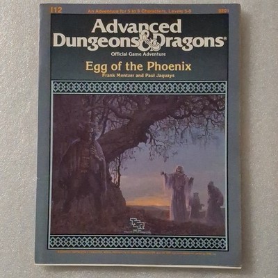 TSR Advanced Dungeons & Dragons Egg of the Phoenix Adventure Module 1987