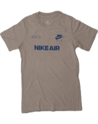 Nike Jungen Grafik T-Shirt Oberteil 8-9 Jahre Small grau Baumwolle CR28