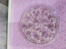 Vintage Clear Glass 16 Holes Flower Frog 5  Outer Diameter