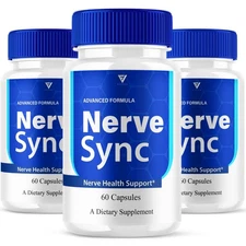 (3 Pack) Nerve Sync Brain Supplement, NerveSync Advanced Memory (180 Capsules)