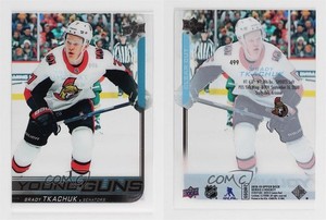 2018-19 Upper Deck Young Guns Clear Cut Brady Tkachuk #499 Rookie RC