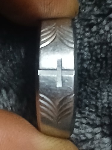 men's stainless steel cross rings size 10