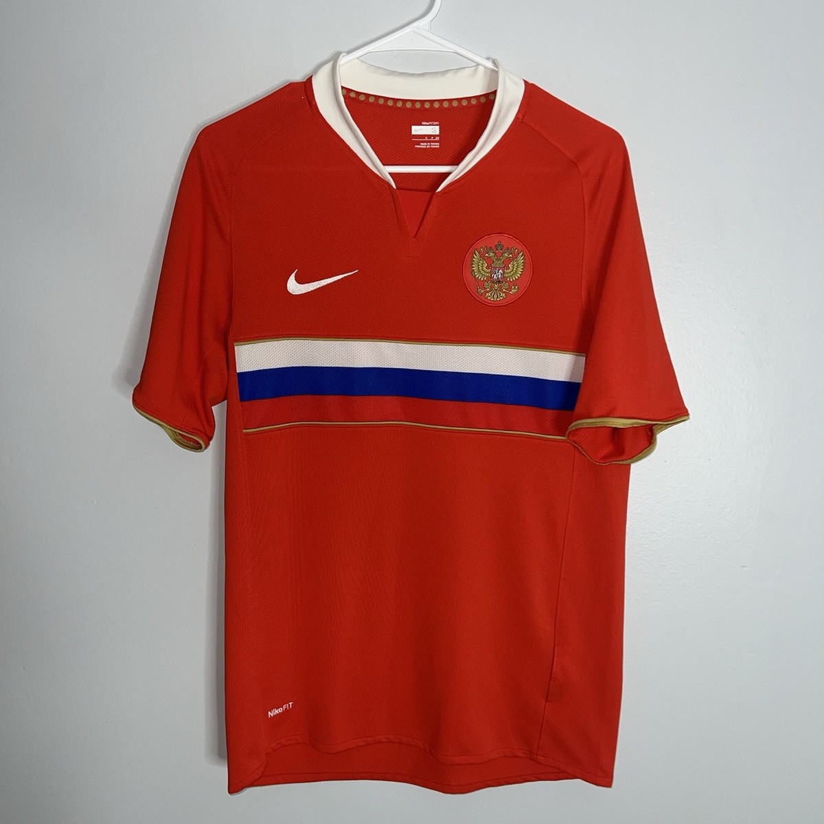 Russia National Team Jersey Mens Small Red Nike 2008 2009 Football