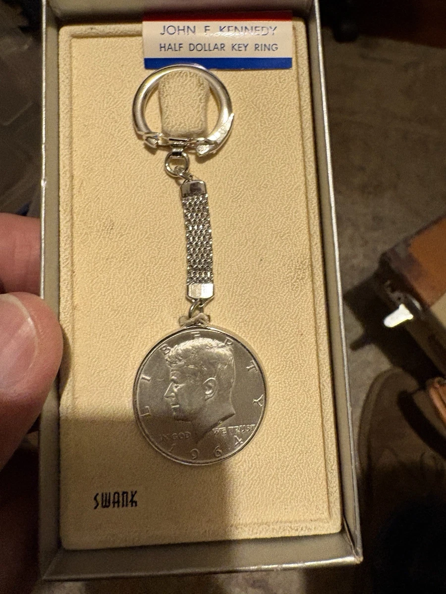 Porte-clés Italien Vintage Avec Pièces 500 Lire Et 5 Lire Aquilotto - Argenté