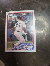 1989 Topps Baseball Rickey Henderson His 775 Stolen Base Yankees Error Card Top