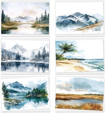 24 Pack Thank You Cards with Envelopes and Stickers Bulk, 4 6 Inches Watercolor