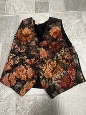 Vintage Sostanza Floral Tapestry Vest • Baroque Brocade Waistcoat