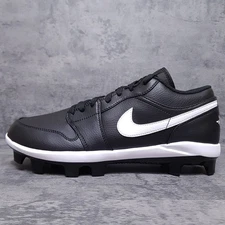NIKE AIR JORDAN 1 Retro MCS Low Baseball Cleats Mens 10 Black White CJ8524-011