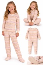 Carter's Kid Girls' 1 Piece Fair Isle Fleece Pajama PJs Size 6