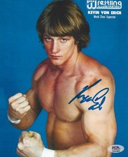 Auotgraphed Kevin Von Erich photo PSA certified