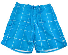 OP Ocean Pacific Men's Size Large 36-38 Blue Board Shorts Swimwear Swim Suit