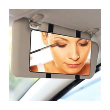 Car Sun Visor Mirror, Cosmetic Makeup Mirrors with Straps, HD Cars Interior C...