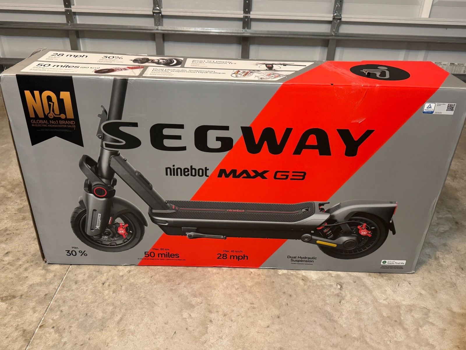 Segway Max G3 Ninebot Electric Scooter 28 mph Speed 50 miles
