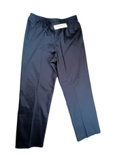 Alfred Dunner Navy Blue Denim Elastic Waist Size 14 M Pants 2 Pocket New