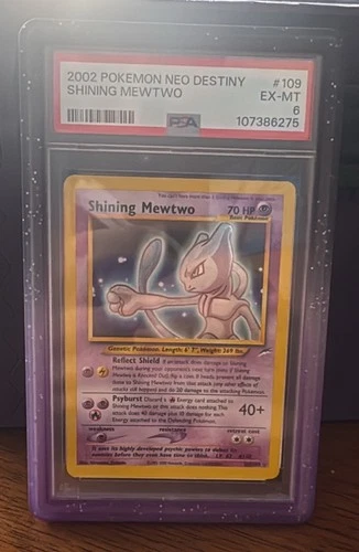 2002 Pokémon Neo Destiny Shining Mewtwo Secret Rare Holo PSA 6 #109/105