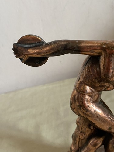 Kupfer Metall DISKOBOLUS OLYMPISCHER ATHLET Skulptur FIGUR MANN HÖHLE SPORT BAR (1 - Bild 4 von 10