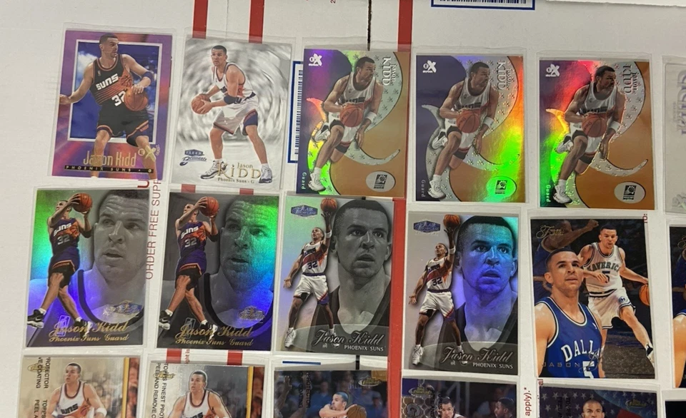 Lote de 60 juegos, insertos, paralelos colección de tarjetas Jason Kidd años 90 de gama alta Foto 2 de 4