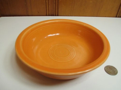 Homer Laughlin Fiesta Ware Tangerine 7" Stoneware Coupe Soup Cereal Bowl USA