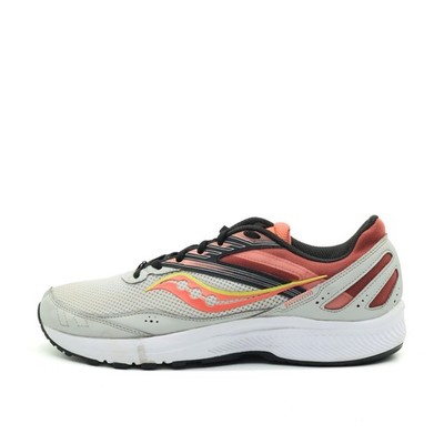 Saucony Damen Cohesion 13 Sneaker Grau/Koralle/Gelb Low-Top Laufschuhe EU 43