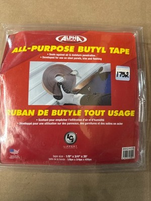 Alpha System 862405 Butyl Tape Seals Air & Moisture Penetration All-purpose