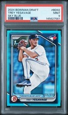 2024 Bowman Draft Trey Yesavage #BD-92 Sky Blue /499 Blue Jays PSA 9 MINT