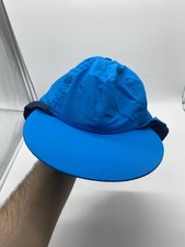 Vintage Columbia Sun Hat Flap Cover Fishing Blue Made In USA Size Small