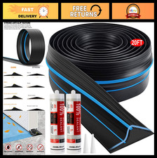 Universal Garage Door Threshold Seal Strip 20FT Kit - Waterproof Rubber Weather