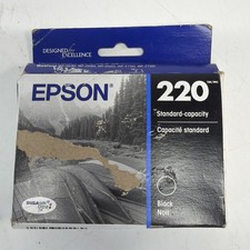 Genuine Epson 220 T220120 Durabrite Ultra Black Ink Cartridge - Exp 2028
