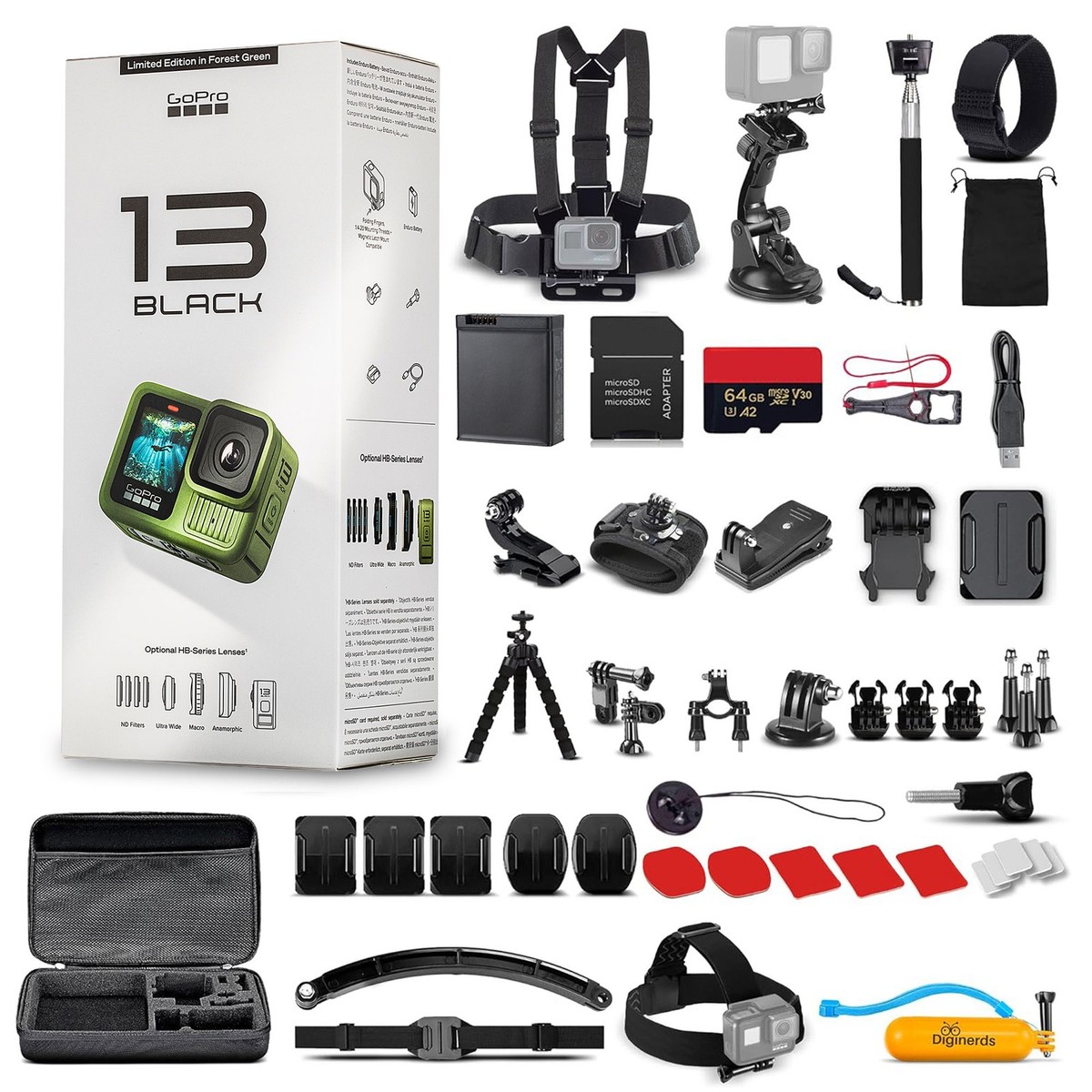 GoPro Hero 13 Forest Green Waterproof Action Camera, 50:1