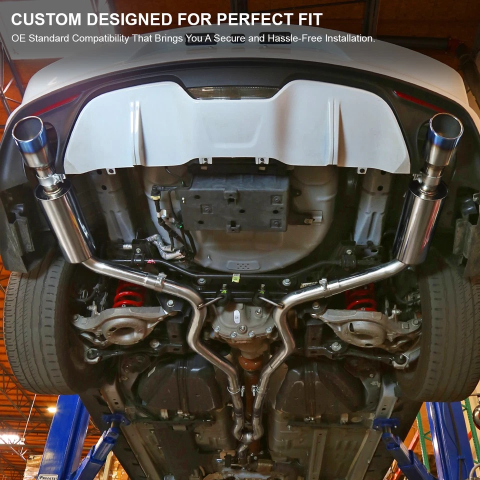 Fits 2015-2021 Ford Mustang 2.3L EcoBoost Burnt Tip Catback Exhaust System Kit - Изображение 4 из 4