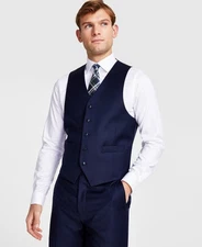 Michael Kors Mens Regular fit Suit Vest XXL Navy Blue