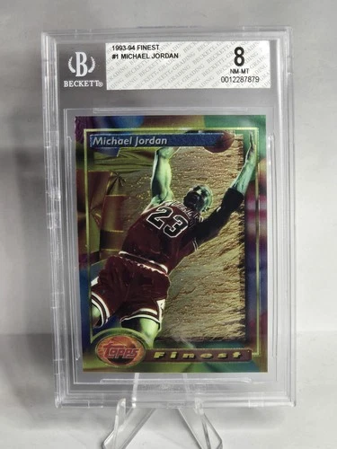 1993 TOPPS FINEST #1 MICHAEL JORDAN BGS 8 CHICAGO BULLS HOF 🐏🔥📈 GRADED CARD
