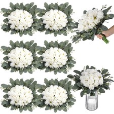 12 Pack Wedding Bridesmaids Bouquets 7 Inch Artificial Rose Bouquets Silk Flo...