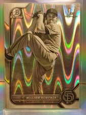William Kempner 2022 Bowman Draft BDC-3 1st Bowman Black & White Raywave -Giants