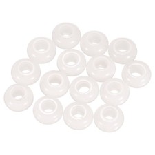 15pcs Natural Stone Beads 8x14mm Large Hole Craft Beads, White Jade