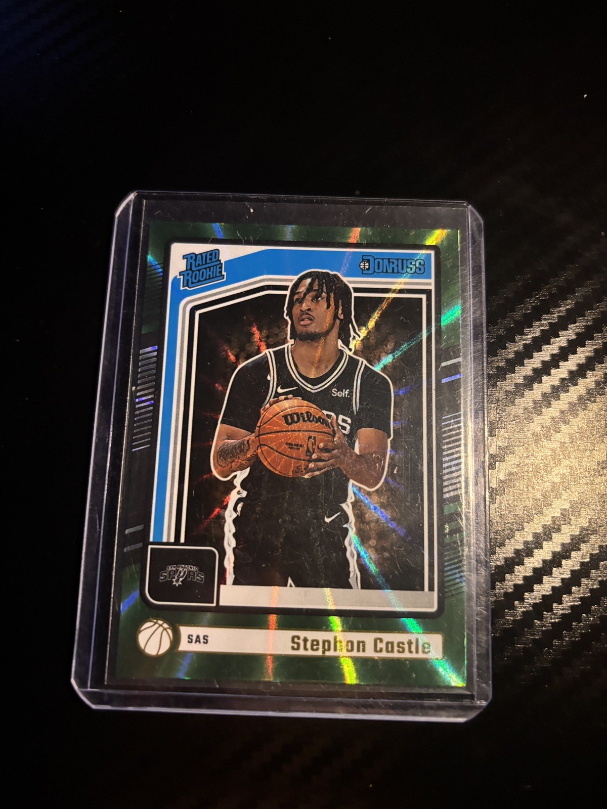 Stephon Castle - Holo Green Laser - #244 - 2024 Panini Donruss - Basketball