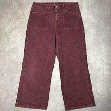 Vintage Roebuck Co Red Corduroy Wide Leg 16 Pants 32x24 preppy casual