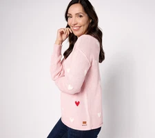 Peace Love World Cotton Icon or Tie Dye Sweater Multi Heart M New