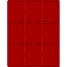 Lindner Velourseinlage Hellrot für 9 Slabs 63x85 mm 2219E Neu
