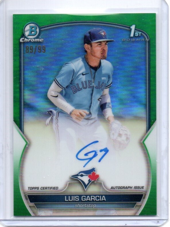 Luis Garcia 1st Bowman Chrome Autographs