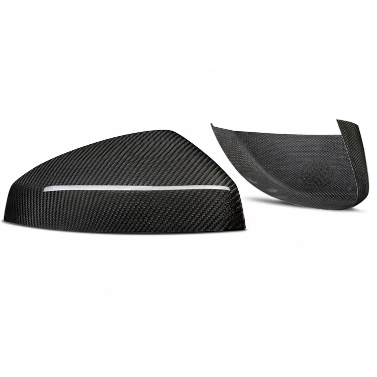 Capa de espelho lateral de fibra de carbono real compatível com Audi A3 S3 RS3 2014-19 - Imagem 2 de 4