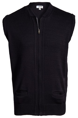 Chaleco suéter de acrílico de peso pesado con cremallera completa unisex - Imagen 2 de 3