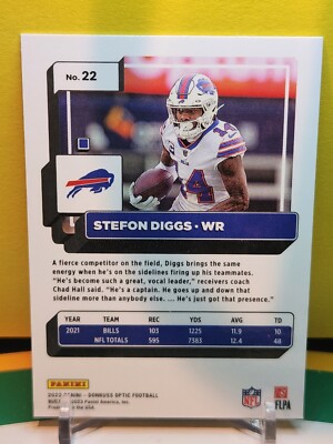 2022 Panini Donruss Optic Football #22 Stefon Diggs Buffalo Bills