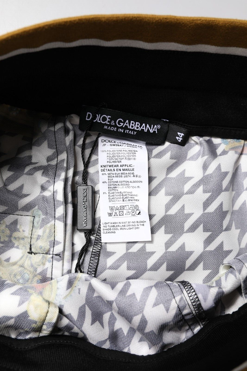 DOLCE & GABBANA Pants Multicolor Houndstooth Crown Men Sweatpants