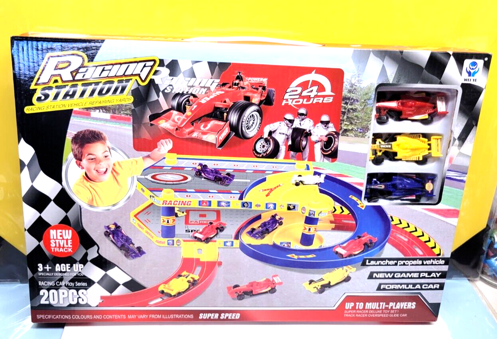 20-Piece Racing Car Play Set with Formula Cars - New in Box, Perfect Gift