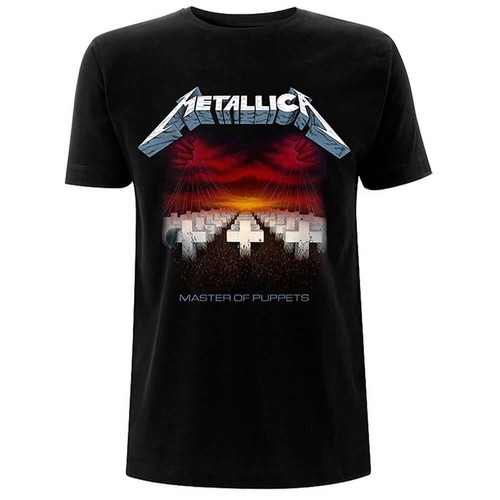 Men's Metallica Master of Puppets Tracks (Back Print) Slim Fit Tshirt