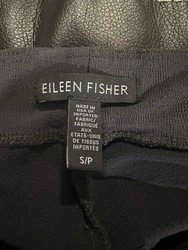 Eileen Fisher System Black Slim Ankle Pants Stretch Viscose Blend Women's Small - Picture 4 of 5