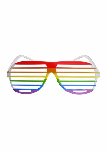 Pride Rainbow Shutter Glasses - Costume Accessory Fancy Dress Up Festival LGBT - Picture 3 of 3